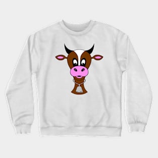 COW Farmer Cute Brown Cow Crewneck Sweatshirt